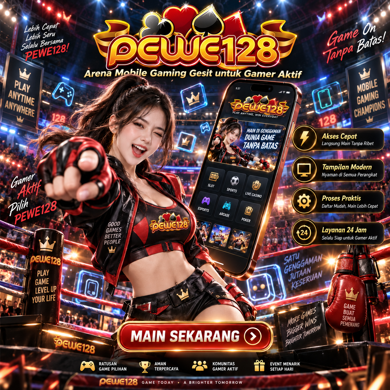 PEWE128 | Arena Mobile Gaming Gesit untuk Gamer Aktif