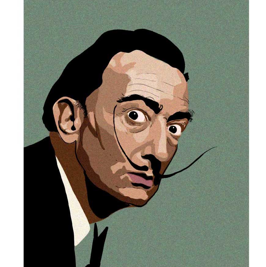 A portrait of Salvador Dali by Artsapien