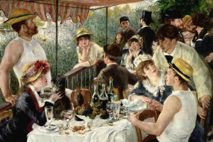 Luncheon of the Boating Party by Pierre-Auguste Renoir, one of the most influential impressionism artists