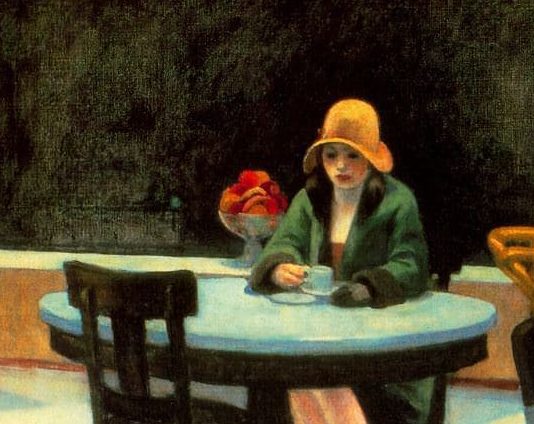 The automat painting by Edward Hopper