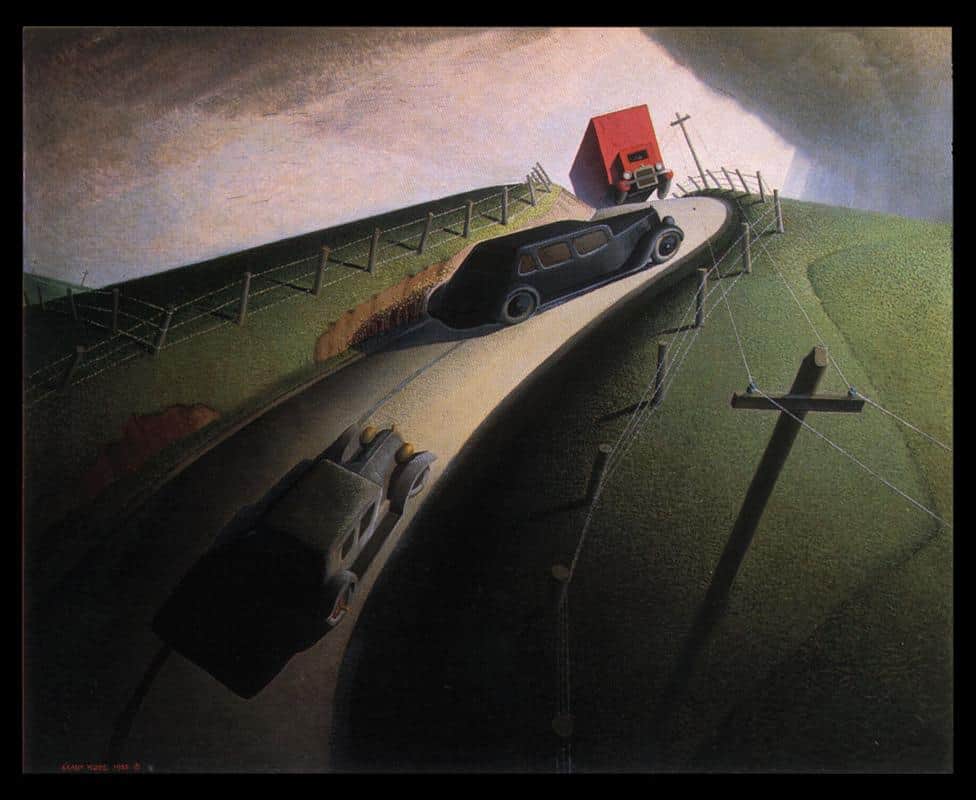 Death on the Ridge Road by Grant Wood