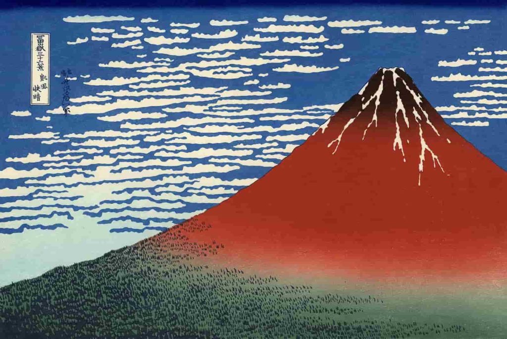 Red Fuji Hokusai