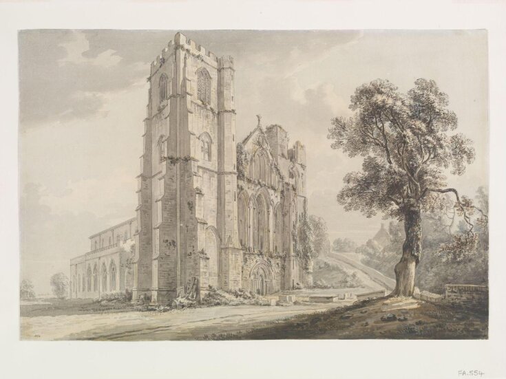Famous watercolor Painting of a the Llandaff Cathedral by Paul Standby