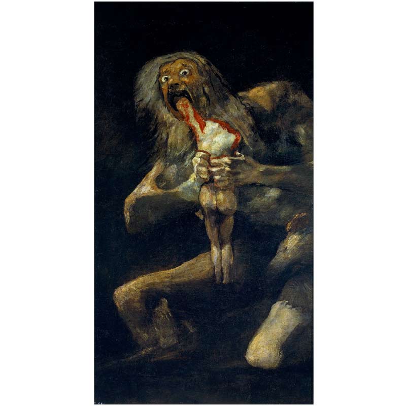 Weirdest paintings by Goya of man eating his son