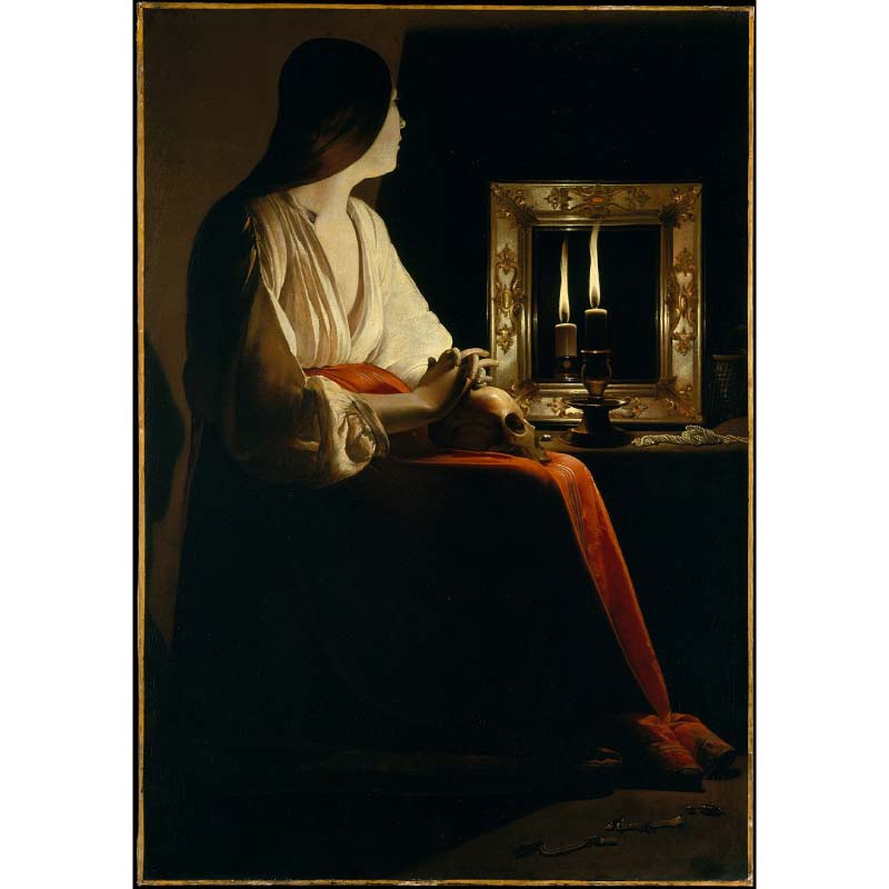 The Penitent Magdalen by Georges De La Tour Vanitas Paintings