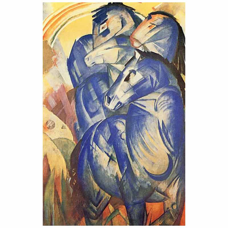 Tower of Horses anstract painting by Franz Marc