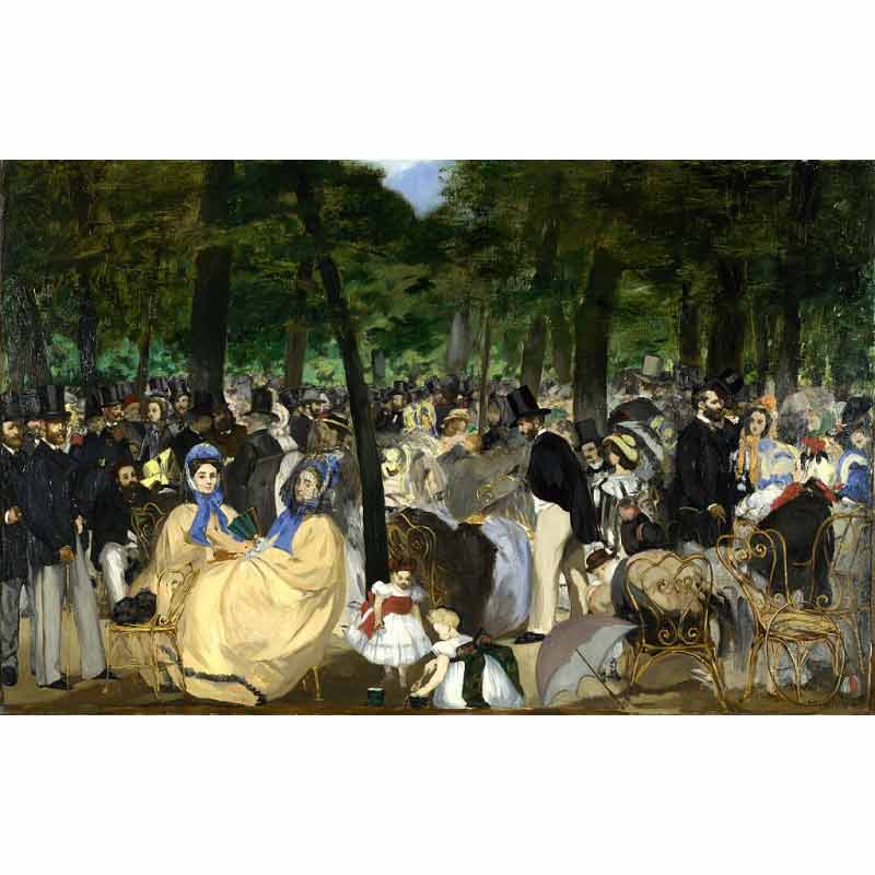 People gathered in a garden by Edouard Manet