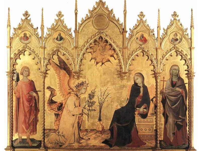 famous gothic painting of annunciation