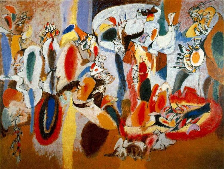 Abstract expressionism painting by arshile gorky