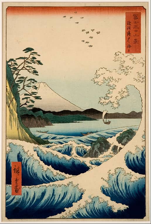 The Sea at Satta in Suruga Province by Uttagawa Hiroshige