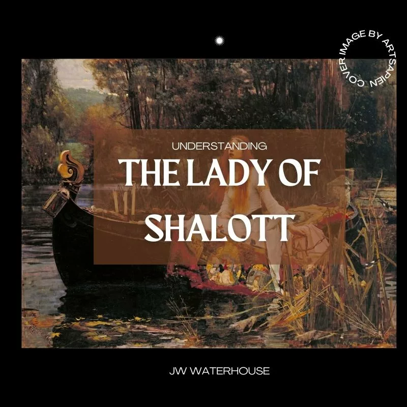Lady of Shalott Painting (JW Waterhouse) cover art by artsapien