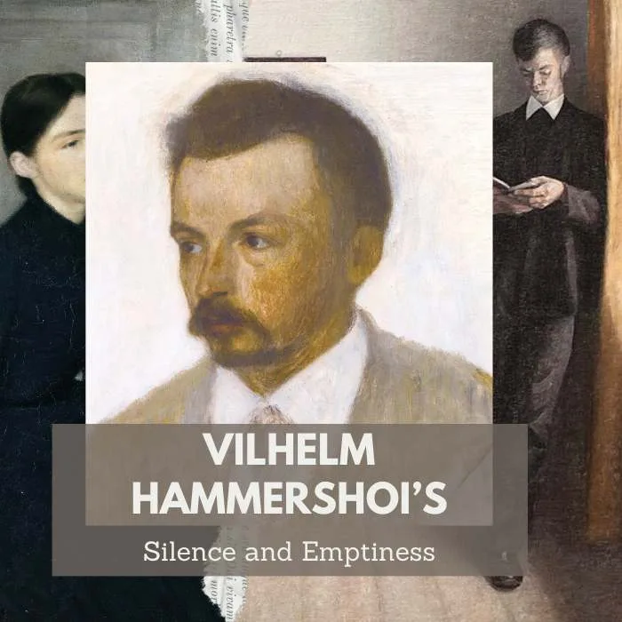Vilhelm Hammershoi self portrait and cover image by Artsapien